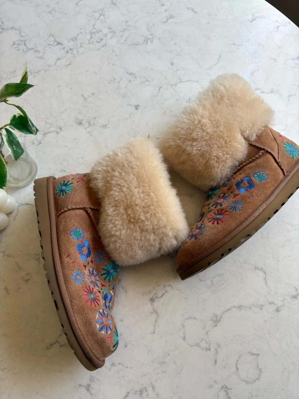 Embroidered Floral Ugg Boots 6